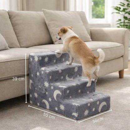 Dog stairs made of foam | Soft dog ramp with 3–4 steps