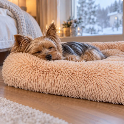 Waschbares Plüsch Hundebett | Warmes Hundebett für kalte Tage