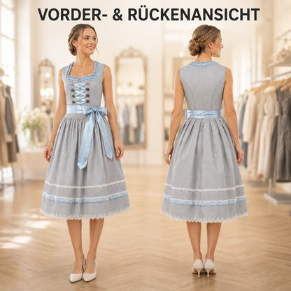 Oktoberfest Dirndl Damen Trachtenkleid 2-teilig mit Schürze