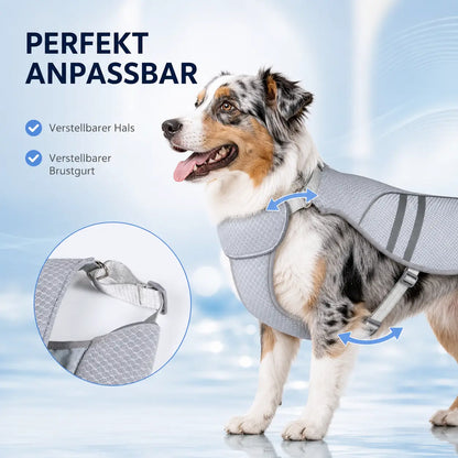Hundekühlweste mit Verdunstungskühlung für warme Sommertage