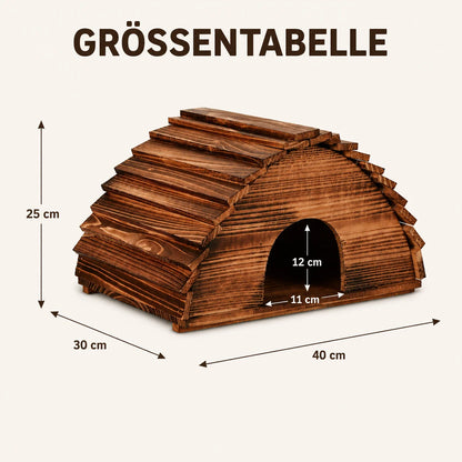 Igelhaus aus Holz | Wetterfestes Winterquartier für Igel