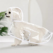 Hunde Regenmantel Transparent | Wasserdichter Regenponcho mit Kapuze