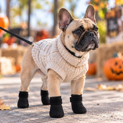 Hundeschuhe Rutschfest | Atmungsaktiver Pfotenschutz 4er-Set