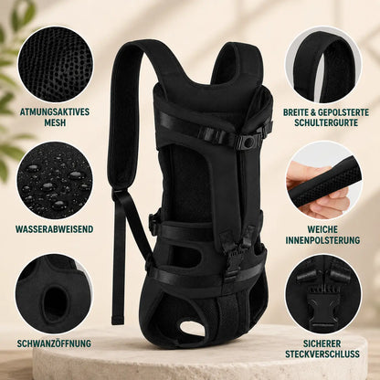 Hunde Tragerucksack – Verstellbare Hundetrage für kleine Hunde