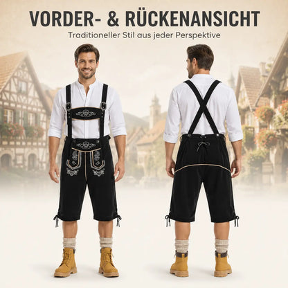 Oktoberfest Lederhose Herren mit Hosenträgern | Trachtenkostüm