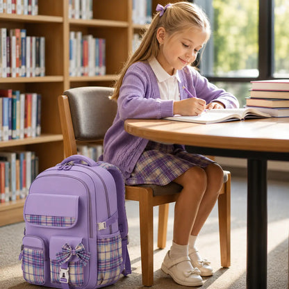 Mädchen Schulrucksack Wasserdicht | Leichter mit Fächern