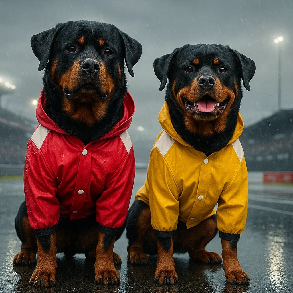 Hundemantel Regenjacke mit Kapuze | wasserfest & winddicht