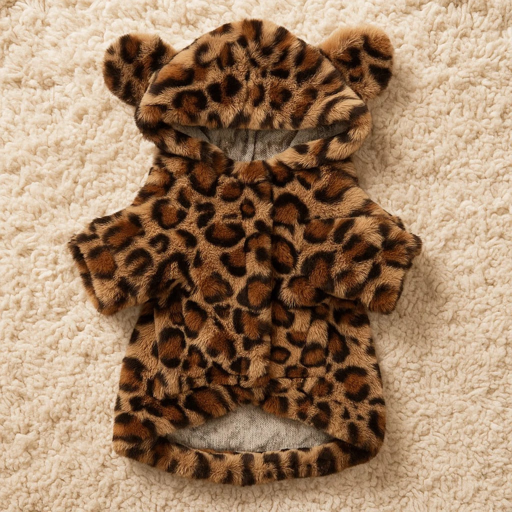 Hundemantel & Pullover Leopard | warmer Hoodie für stylische Hunde