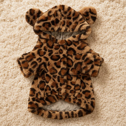 Hundemantel & Pullover Leopard | warmer Hoodie für stylische Hunde