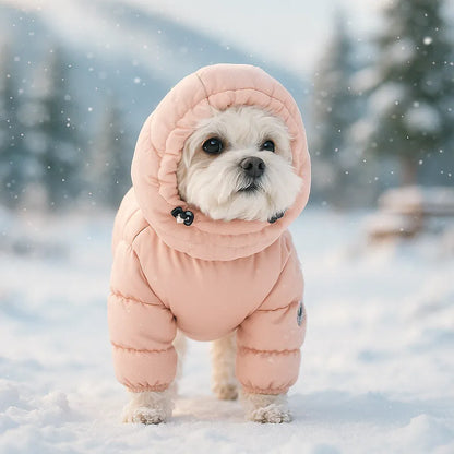 Winter Hundemantel mit Kapuze | Warmer Mantel für Kleine Hunde