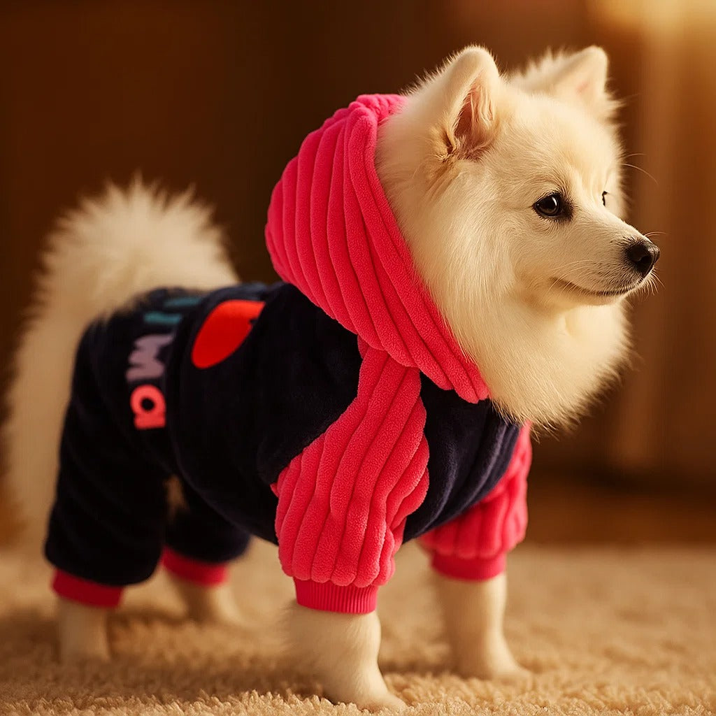 Hundemantel Jumpsuit | Warmer & Süßer Hundeoverall für Kalte Tage