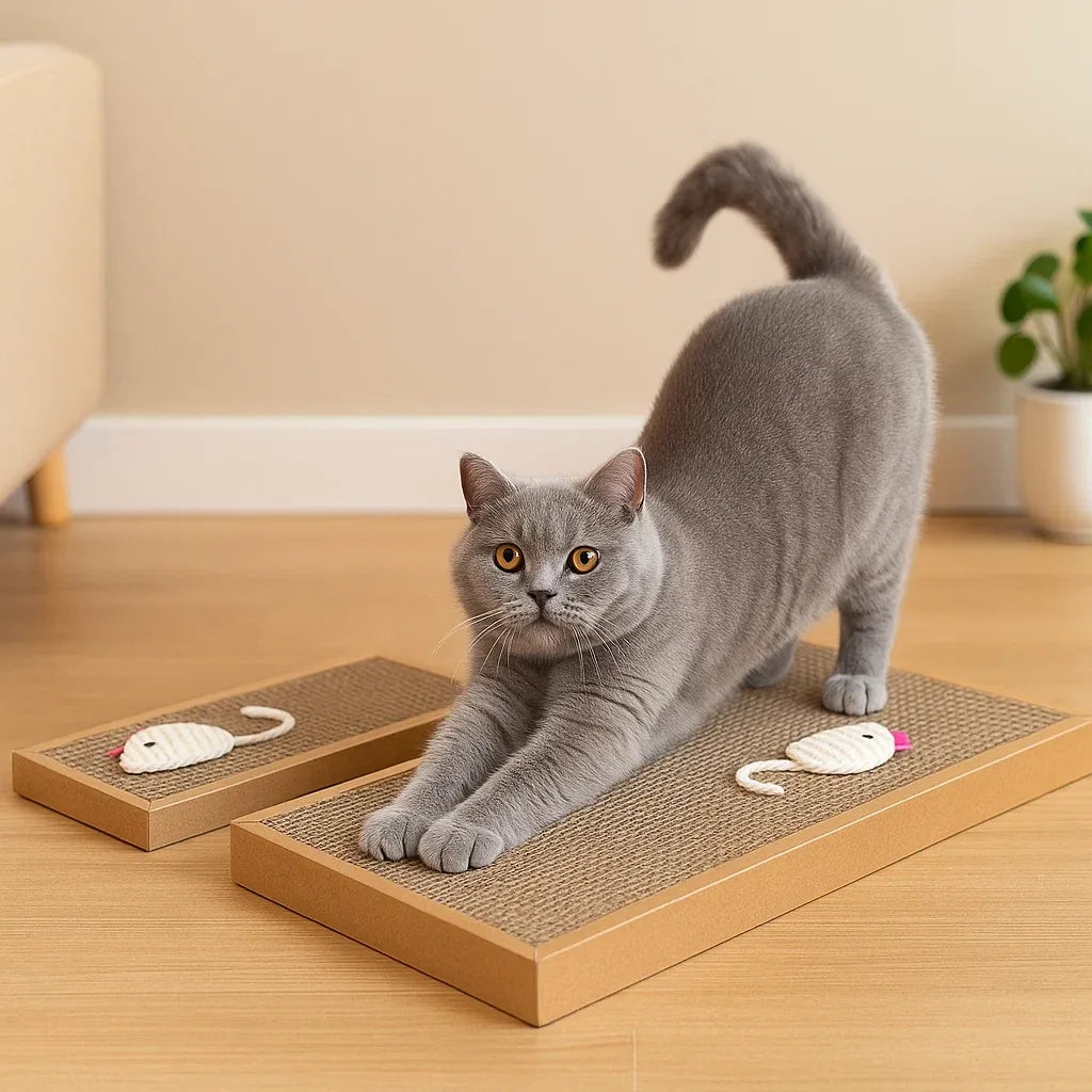 Katzen Kratzmatte aus Karton | umweltfreundliches Kratzbrett & Schutz