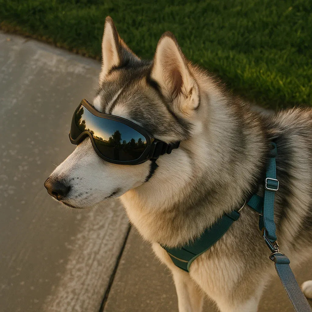 Skibrille für Hunde mit UV-Schutz – verstellbare Sonnenbrille