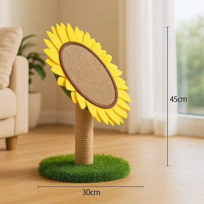 Katzen Kratzbaum Sonnenblume aus Sisal | Spielplatz & Möbelschutz