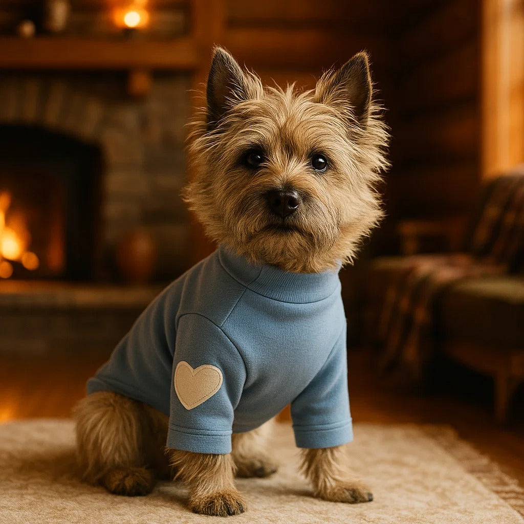 Hundemantel Herzmuster | Weicher & Süßer Hundepullover für Wintertage