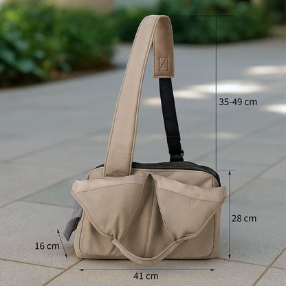 Hundetragetasche | Bequeme & Sichere Schultertasche für Unterwegs