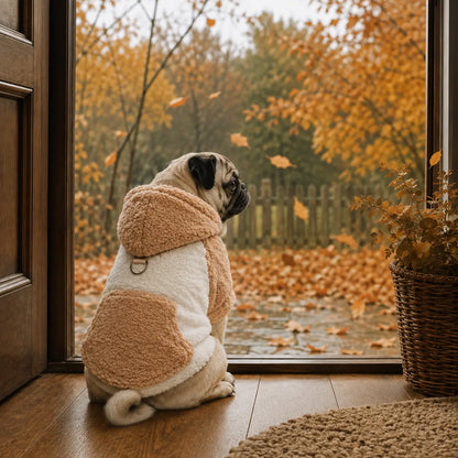 Hundemantel Winter | Warmer Fleece-Mantel für kleine & mittlere Hunde