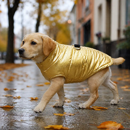 Hundemantel wasserdicht | Warmer Wintermantel mit Leinenringen