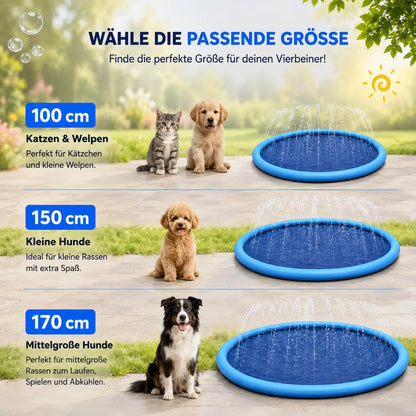 Sprinkler Schwimmbad für Hunde | Sommer Wasserspiel & Hundepool