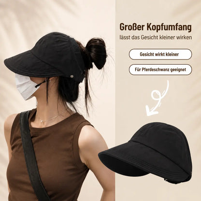 Damen Sonnenhut aus Baumwolle | UV-Schutz Bucket Hat mit Breiter Krempe
