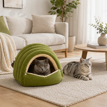 Winter Katzenbett | Warmes Katzenhöhle mit Plüsch