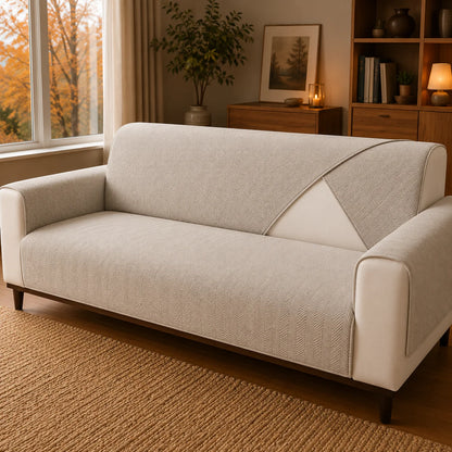 Sofaschutz Winter | Warme Chenille Sofadecke rutschfest & waschbar