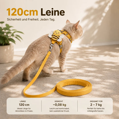 Bienen-Katzengeschirr mit Leine für Katzen & kleine Hunde