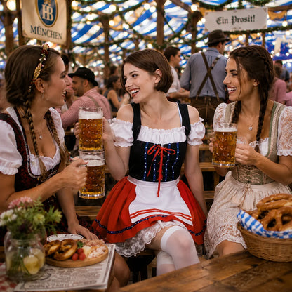 Oktoberfest Dirndl Damen | Traditionelles Trachtenkostüm
