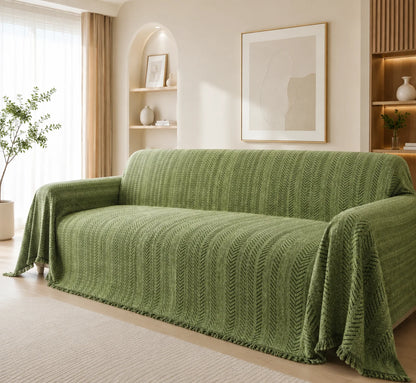 Chenille Sofabezug | Extra großer Sofaschutz für Winter & Kälte