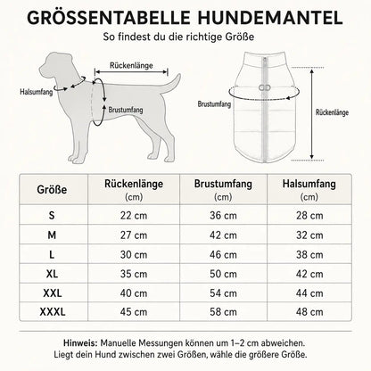 Hundemantel wasserdicht | Warmer Wintermantel mit Leinenringen
