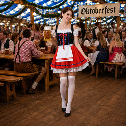 Oktoberfest Dirndl Damen | Traditionelles Trachtenkostüm