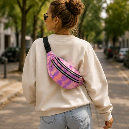 Holografische Bauchtasche | Verstellbare Gürteltasche mit 3 Fächern