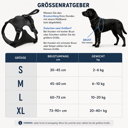 Hundegeschirr mit Automatikleine | Sicheres & Ausbruchsfreies Design