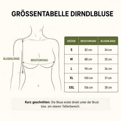 Dirndlbluse Damen transparent | Puffärmel für Dirndl & Oktoberfest