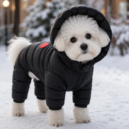 Hundemantel Winter | Warmer gepolsterter Overall für kleine Hunde