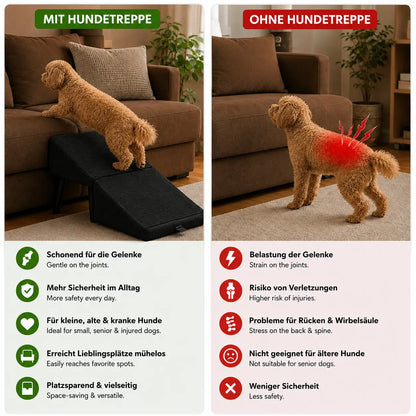 2-in-1 Hunderampe & Hocker | Faltbare Hundetreppe bis 50 kg