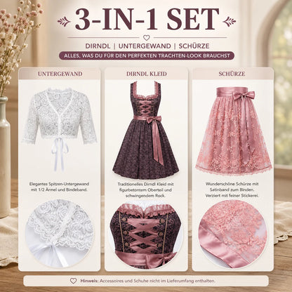 Oktoberfest Dirndl Damen Kleid | Elegantes Trachtenkleid