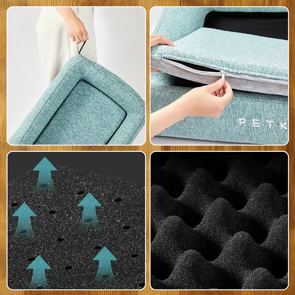 Katzenbett mit Memory Foam | Waschbares & Formstabiles Komfortbett