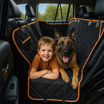 Hunde Autositz Rückbank | wasserfest, waschbar & mit Transporttasche
