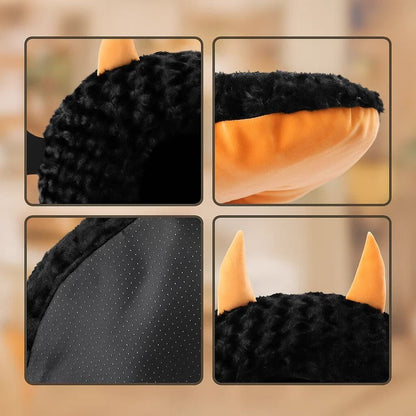 Weiche Katzenhöhle im Halloween-Design | warm & gemütlich