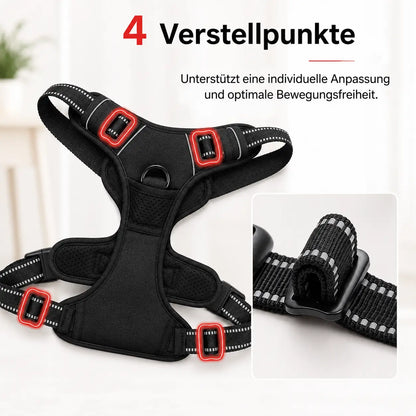 Hundegeschirr No Pull mit Griff | Verstellbar, Reflektierend & Bequem