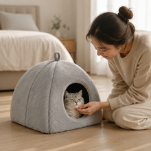 Katzenhöhle für kleine Katzen | Warm & weich gepolstert