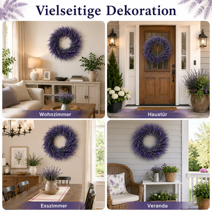 Künstlicher Türkranz Herbst | Lavendelkranz 48 cm