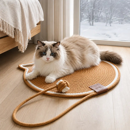 Sisal Kratzmatte für Katzen | Doppelseitig & langlebig Katzenspielzeug