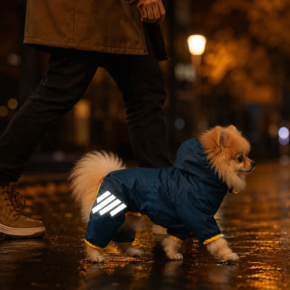 Hunderegenmantel wasserdicht | Regenanzug für kleine & mittlere Hunde