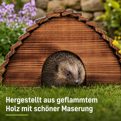 Igelhaus aus Holz | Wetterfestes Winterquartier für Igel