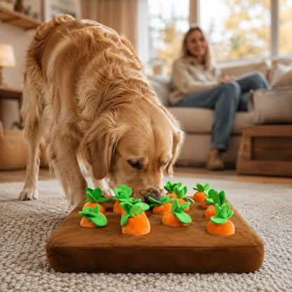 Hundespielzeug Schnüffelteppich | Intelligenzspielzeug mit Karotten