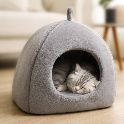 Katzenhöhle für kleine Katzen | Warm & weich gepolstert