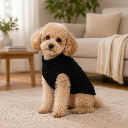 Hundepullover Strick für kleine Hunde | Warmer Hundemantel