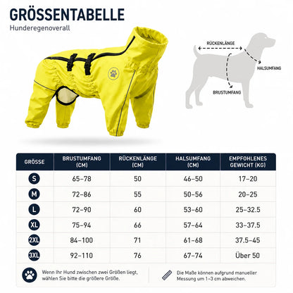 Hunderegenmantel | Wasserdicht für mittelgroße & große Hunde